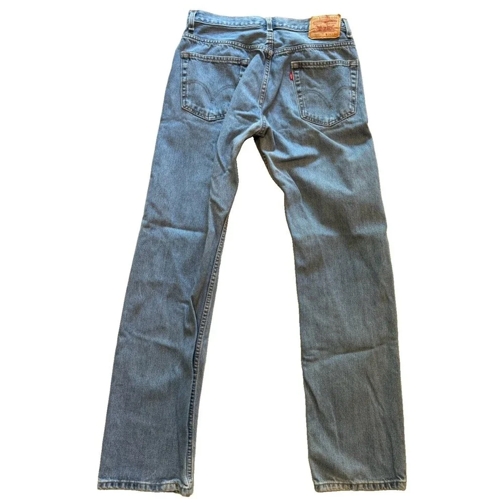 Levi's 505 Regular Fit Jeans Mens 34x34 Blue Medium Wash Straight Leg Denim